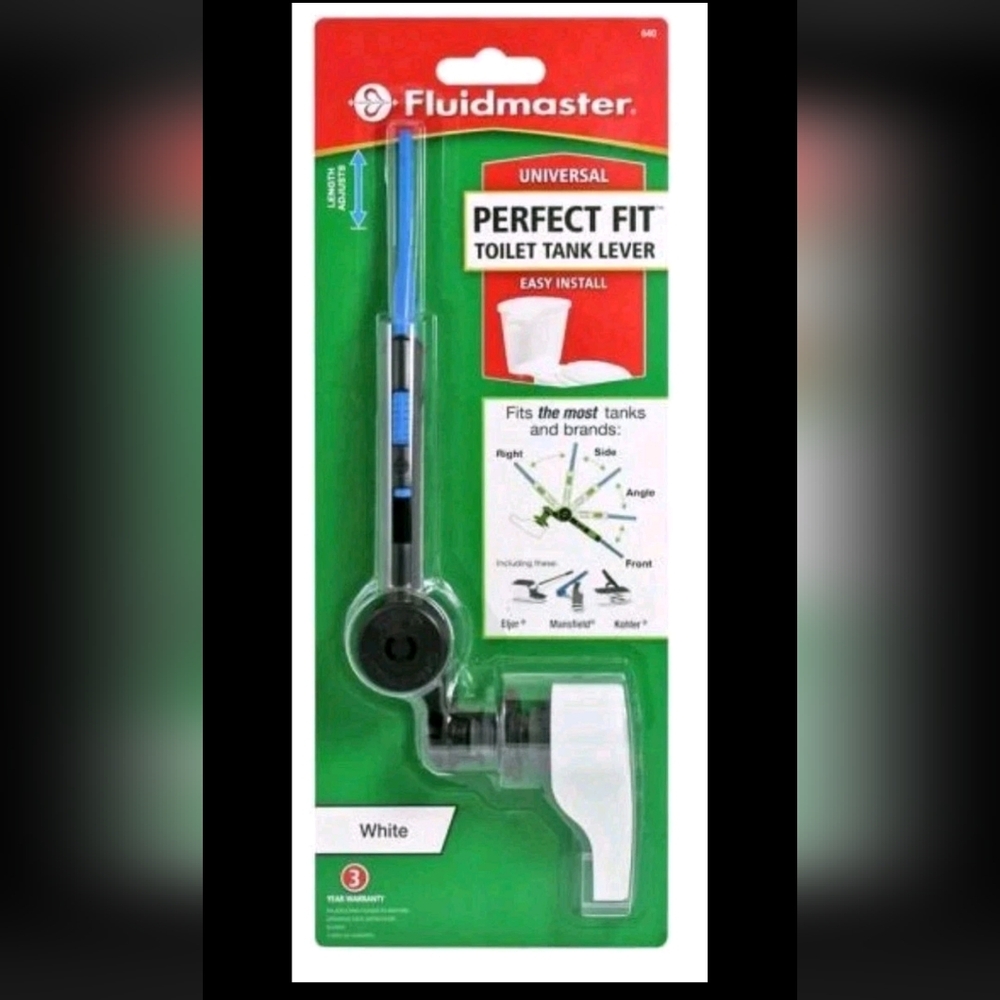 Fluidmaster Perfect Fit Universal Toilet Tank Lever in White 640